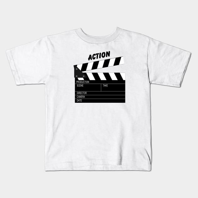 Action ! Kids T-Shirt by iconking